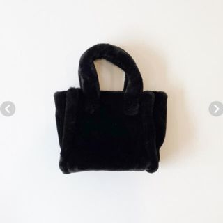 シールームリン(SeaRoomlynn)の再販完売SeaRoomlynn🐚ECO FUR TOTE BAG ブラック(トートバッグ)