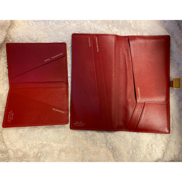 Smythson - 【新品未使用】箱付き smythson トラベルウォレット レッド