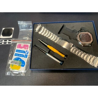 ジーショック(G-SHOCK)のDW5600 Gショックカスタムパーツ メタル 金属 シルバー フルセット(腕時計(デジタル))
