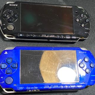 プレイステーションポータブル(PlayStation Portable)のPSP1000（ブルー）、PSP3000（ブラック）のSET(携帯用ゲーム機本体)