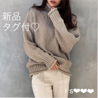 リエンダ(rienda)の新品タグ付❤️rienda コットンアクリルローゲージMNknitTOP(ニット/セーター)