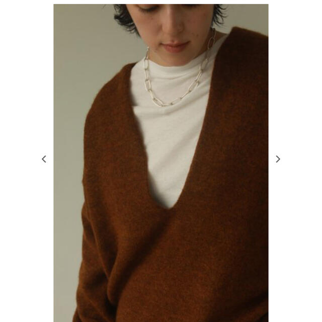 TODAYFUL(トゥデイフル)のUneck Soft Knit/    新品未使用　ブラウン レディースのトップス(ニット/セーター)の商品写真