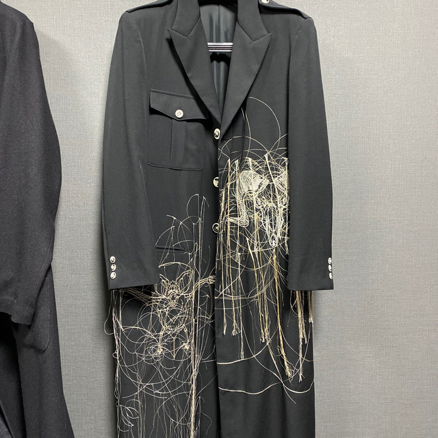 柔らかい Yohji コート 羊ト蝙蝠二面刺繍JKT プールオム ヨウジ