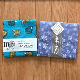 リサラーソン(Lisa Larson)の【新品】白雪ふきん＆蚊帳生地ふきん(2枚セット)(収納/キッチン雑貨)