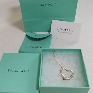 ティファニー(Tiffany & Co.)のティファニー　オープンハート　刻印あり　ケース、紙袋付(ネックレス)