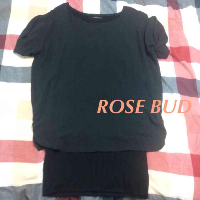 ROSE BUD(ローズバッド)のローズバッド☆シフォンワンピ☆黒☆ レディースのワンピース(ミニワンピース)の商品写真