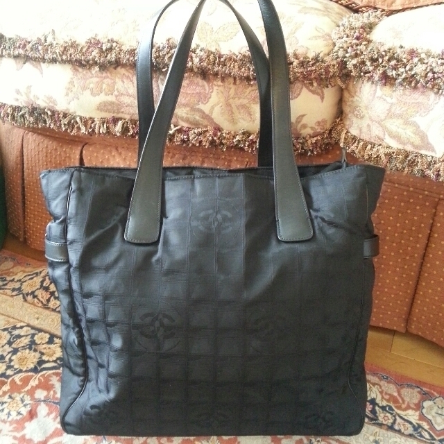 CHANEL シャネル ニュートラベルライン トートバッグ GM 黒色 rehacare