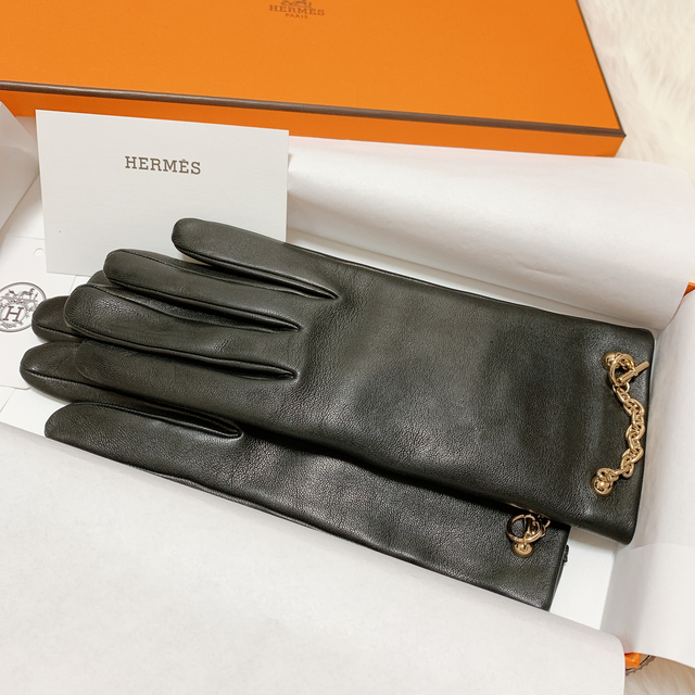 HERMES グローブ ボニー 37 シェーヌダンクル 新品未使用