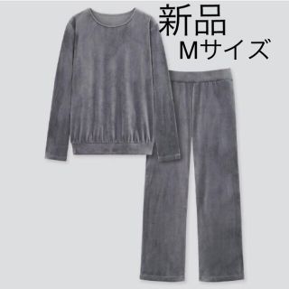 ユニクロ(UNIQLO)のユニクロ　ウルトラストレッチ スムース セット M グレー　ルームウェア(ルームウェア)