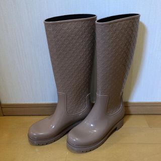 ルイヴィトン(LOUIS VUITTON)のオシャレな　ルイ・ヴィトン　レインブーツ　ピンク　サイズ36  レア(レインブーツ/長靴)