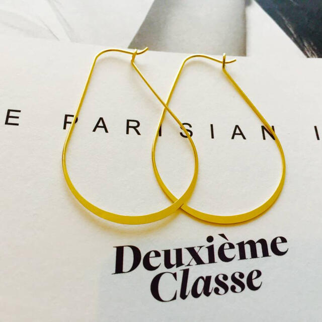 ★新品 DEUXIEME CLASSE ドゥーズィエムクラス 楕円フープピアス 3