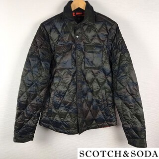 スコッチアンドソーダ(SCOTCH & SODA)の美品 スコッチ&ソーダ ダウンジャケット 迷彩 サイズS(ダウンジャケット)