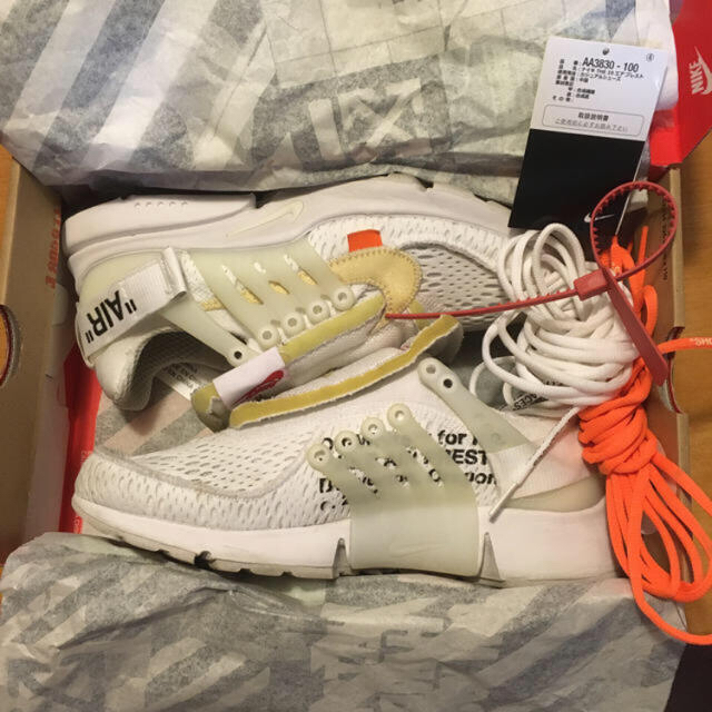 THE 10 : NIKE AIR PRESTO off white 26cm スニーカー THE 10 : NIKE AIR PRESTO off white 26cm スニーカー