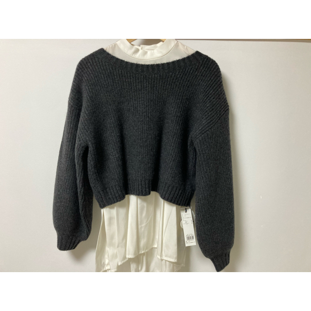 Lily Brown(リリーブラウン)の【タグ付♡】【新品】Lily Brown/チュニックシャツ＆ニットセット レディースのトップス(ニット/セーター)の商品写真