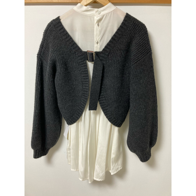 Lily Brown(リリーブラウン)の【タグ付♡】【新品】Lily Brown/チュニックシャツ＆ニットセット レディースのトップス(ニット/セーター)の商品写真