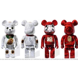 メディコムトイ(MEDICOM TOY)のベアブリック bearbrick bape招き猫&達磨 1000%(その他)