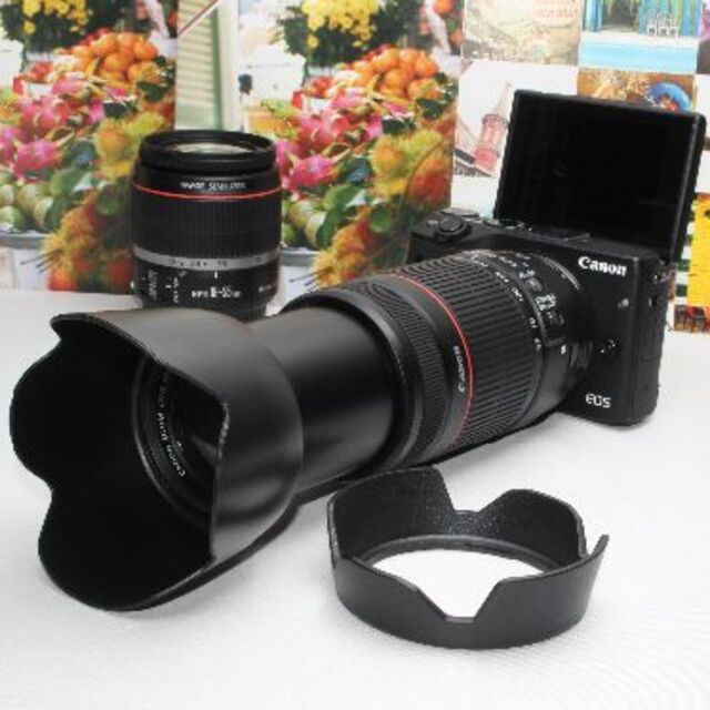Canon - ❤️予備バッテリー付き❤️Canon EOS M3 手振れ補正ダブルレンズ❤️