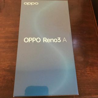 オッポ(OPPO)のOPPO Reno3 A　SIMフリー　新品未開封　ホワイト(スマートフォン本体)