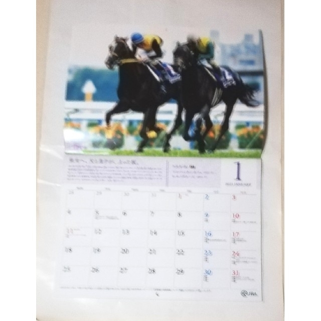 2021年 カレンダー ＪＲＡ 競馬 新品 インテリア/住まい/日用品の文房具(カレンダー/スケジュール)の商品写真