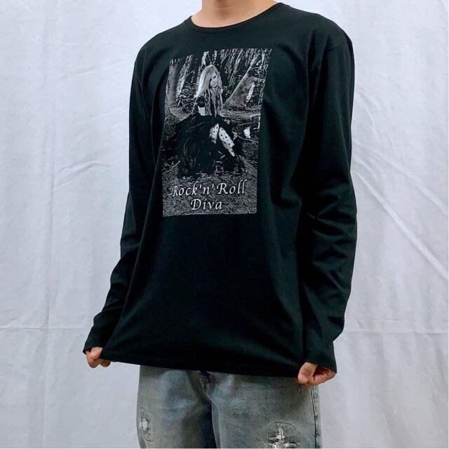 新品 アヴリル ラヴィーン 黒 ロンT 長袖 Tシャツ インスタ映え