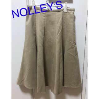 ノーリーズ(NOLLEY'S)の【美品】NOLLEY'S フレアスカート (ベージュ)(ひざ丈スカート)