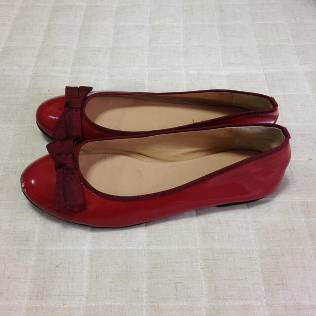 LEPSIM(レプシィム)の赤 ペタンコ パンプス レディースの靴/シューズ(ハイヒール/パンプス)の商品写真