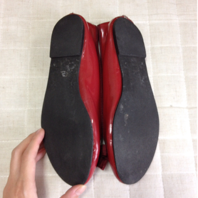 LEPSIM(レプシィム)の赤 ペタンコ パンプス レディースの靴/シューズ(ハイヒール/パンプス)の商品写真