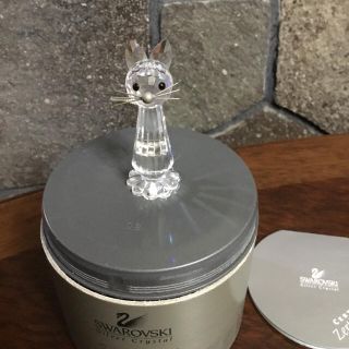 スワロフスキー(SWAROVSKI)のスワロフスキー＊SWAROVSKI廃番品❣️レアな猫さん(置物)