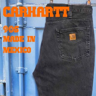 カーハート(carhartt)のメキシコ製 90s carhartt ダックパンツ ワークパンツ レザータグ(ワークパンツ/カーゴパンツ)