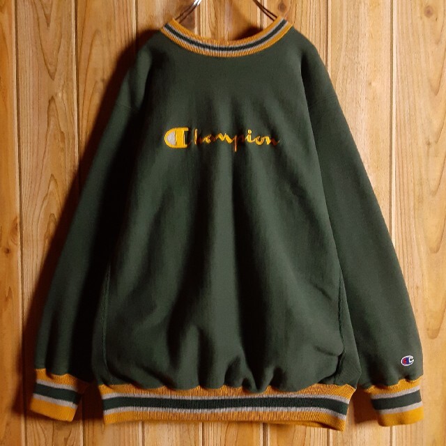 Champion(チャンピオン)の90s USA製 チャンピオン リバースウィーブ リブライン スウェット XL メンズのトップス(スウェット)の商品写真