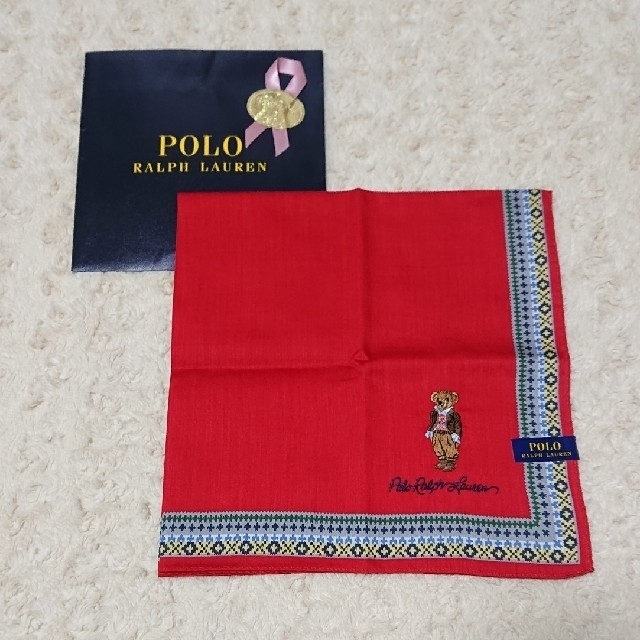 POLO RALPH LAUREN(ポロラルフローレン)の《未使用》POLO RALPH LAUREN 刺繍ハンカチ レディースのファッション小物(ハンカチ)の商品写真