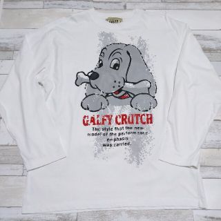 90s ガルフィー GALFY Tシャツ ビッグロゴ 刺繍 CRUTCH 豹柄