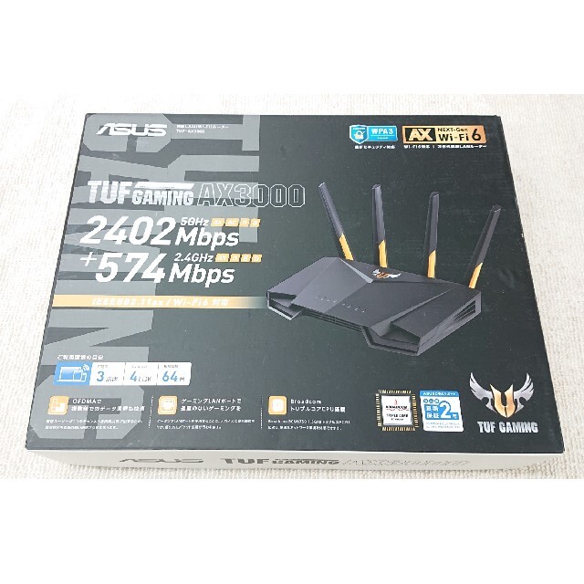 ASUS  Wi-Fi6 TUF-AX3000 ゲーミングルーター 　11ax