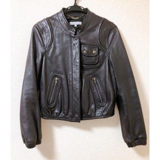 シーバイクロエ(SEE BY CHLOE)の＊ シーバイクロエ レザー ジャケット ＊ アウター 黒(ライダースジャケット)