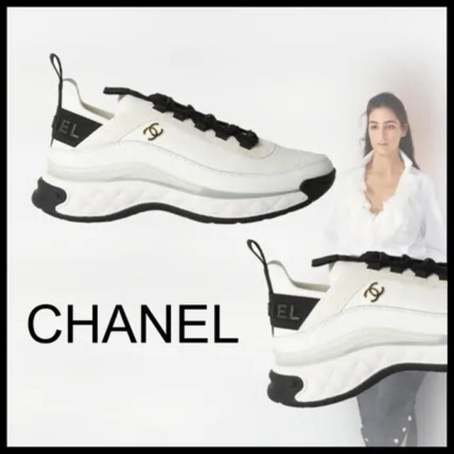 超歓迎 CHANEL - 2/1 値下げ CHANEL シャネルスニーカー WH 38