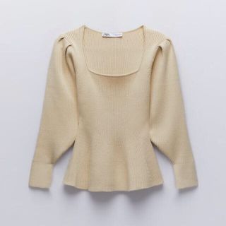 希少なSサイズ！ZARA✨くびれ ペプラムニット(ニット/セーター)