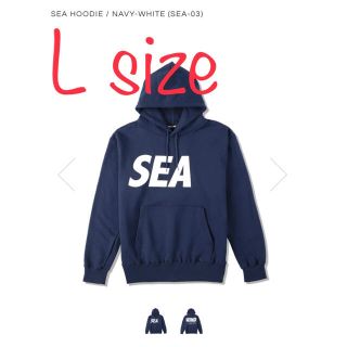 シー(SEA)の【紺L】WIND AND SEA HOODIE Navy ネイビー パーカー(パーカー)