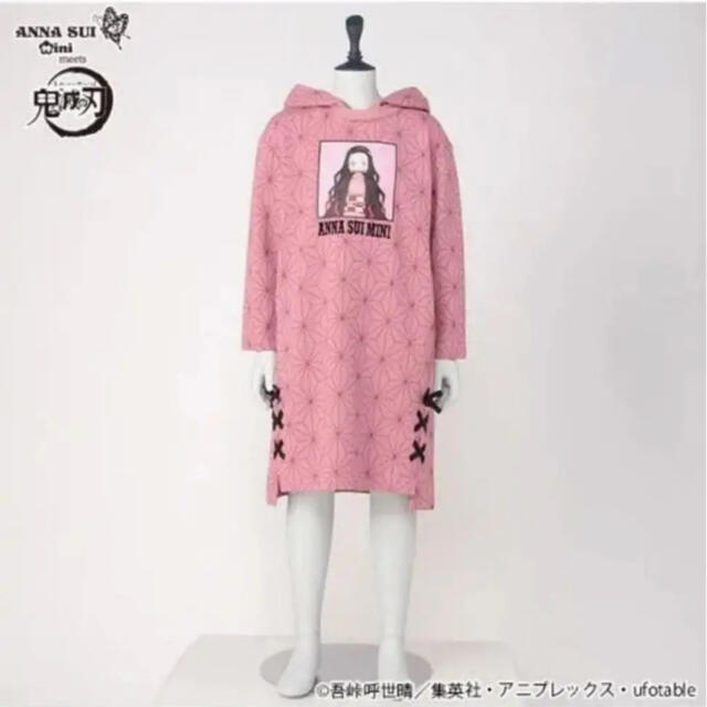 ANNA SUI mini(アナスイミニ)の新品　ANNA SUI×鬼滅の刃　ワンピース キッズ/ベビー/マタニティのキッズ服女の子用(90cm~)(ワンピース)の商品写真