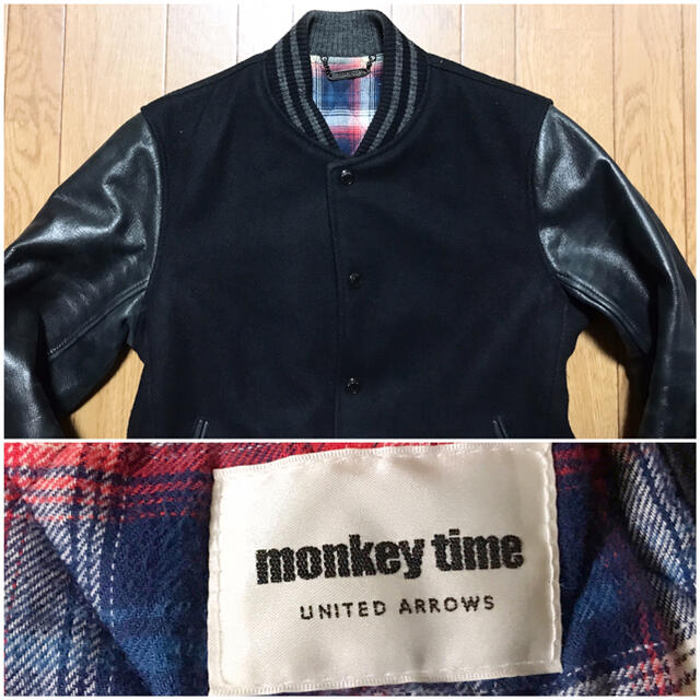 UNITED ARROWS(ユナイテッドアローズ)のMONKEY TIME送料込¥定価4万円程レザー革スタジャンユナイテッドアローズ メンズのジャケット/アウター(スタジャン)の商品写真