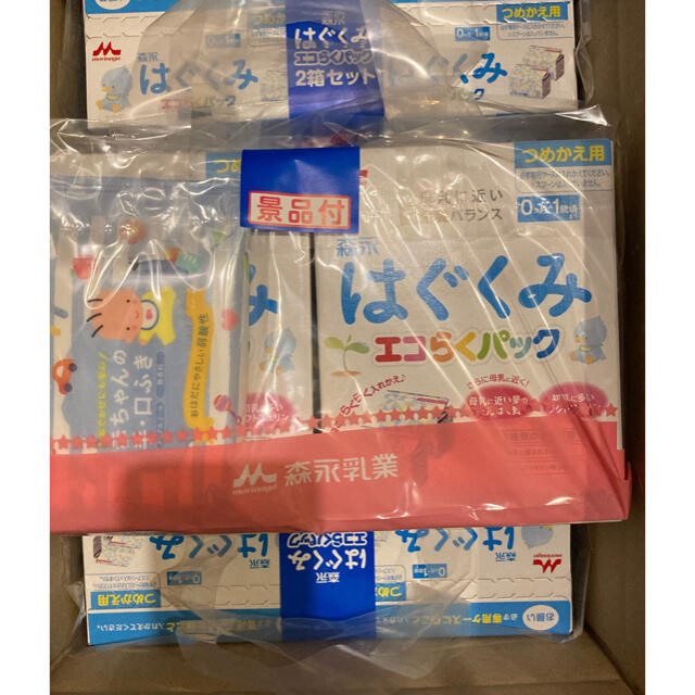 森永乳業(モリナガニュウギョウ)のはぐくみエコらくパックつめかえ用(400g×2袋×2箱)5セット キッズ/ベビー/マタニティの授乳/お食事用品(その他)の商品写真