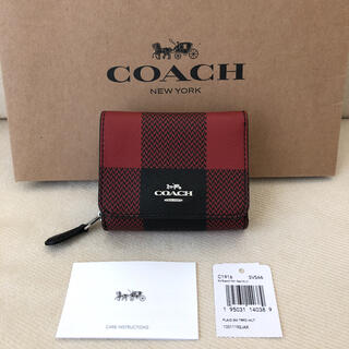 COACH - 新品☆COACH コーチ レザー 三つ折り財布 バッファロー 
