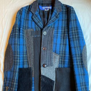 ジュンヤワタナベコムデギャルソン(JUNYA WATANABE COMME des GARCONS)の希少M 13aw junya man 縮絨 パッチワーク ジャケット アーカイブ(テーラードジャケット)