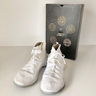 アンダーアーマー(UNDER ARMOUR)のアンダーアーマー  curry4  MORE  RINGS ホワイトゴールド(スニーカー)