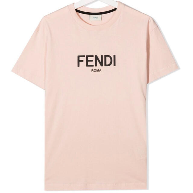 フェンディ  ラバーロゴTシャツ　ピンク　12+