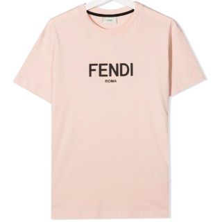 フェンディ(FENDI)のフェンディ  ラバーロゴTシャツ　ピンク　12+(Tシャツ(半袖/袖なし))