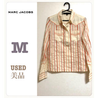 マークジェイコブス(MARC JACOBS)の【美品】Marc Jacobs襟付き カラフルストライプシャツ(シャツ/ブラウス(長袖/七分))