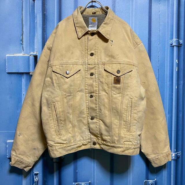 carhartt(カーハート)の90s カーハート ダックジャケット 裏ボアジャケット ワークジャケット 古着 メンズのジャケット/アウター(ブルゾン)の商品写真