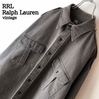 ダブルアールエル(RRL)の【ビンテージ】古着 RRL ダブルアールエル ラルフローレン ミリタリー シャツ(シャツ)