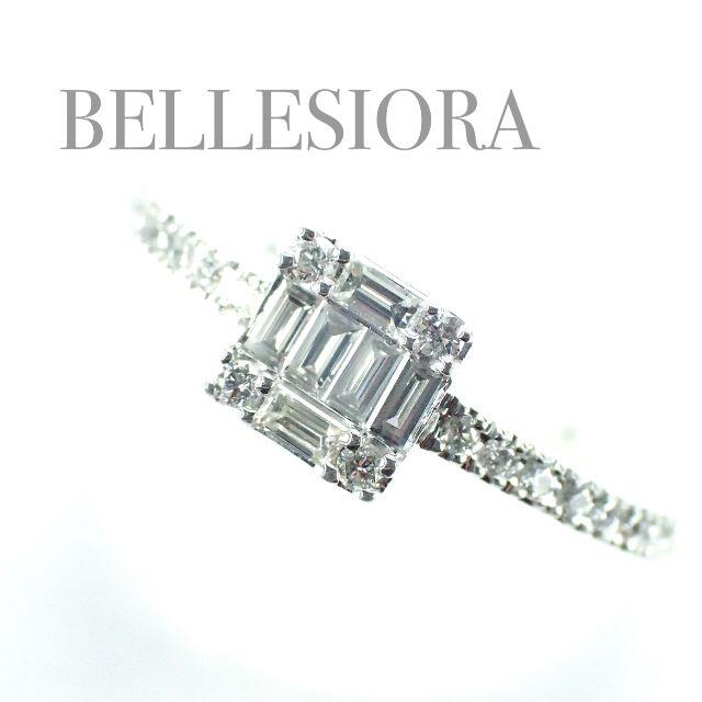 agete - ベルシオラ BELLESIORA K18WG ダイヤ 0.24ct リング