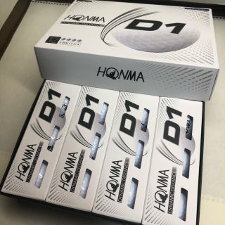 ホンマゴルフ(本間ゴルフ)の特典付き【HONMA D1 ホワイト】ゴルフボール1ダース(12球)(その他)